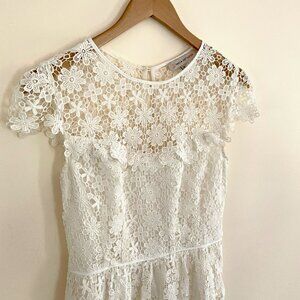 Paul & Joe Sister Short Sleeve White Lace Gown Size 36